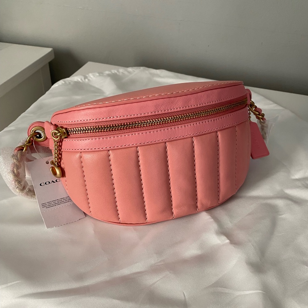 Coach Chain belt bag with quilting